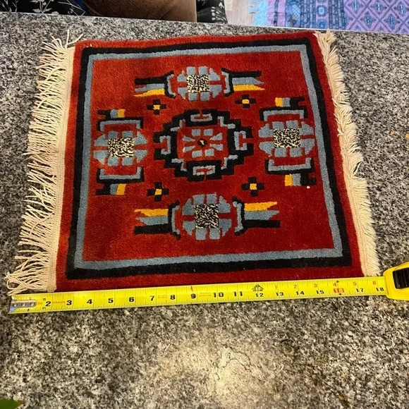 Turkish Style Red and Gray Rug - Picture 5 of 9